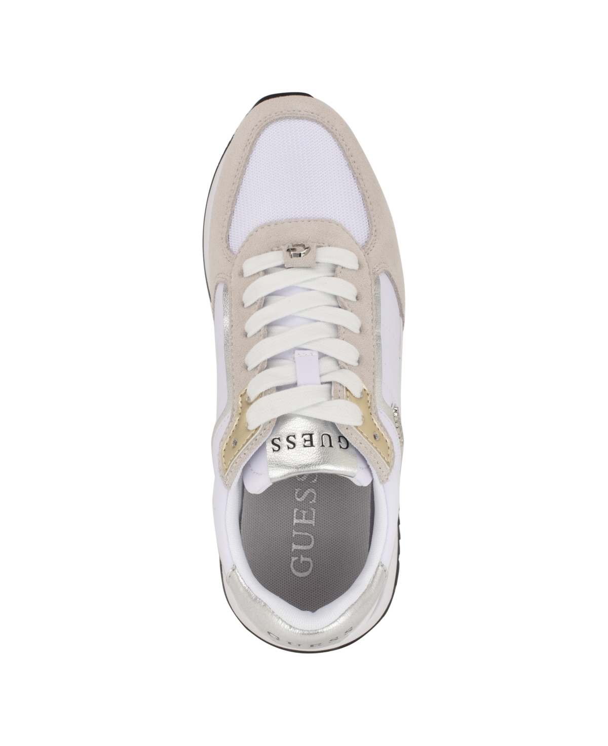 Guess Women's Energy Round Toe Retro Jogger Sneakers In White,grey