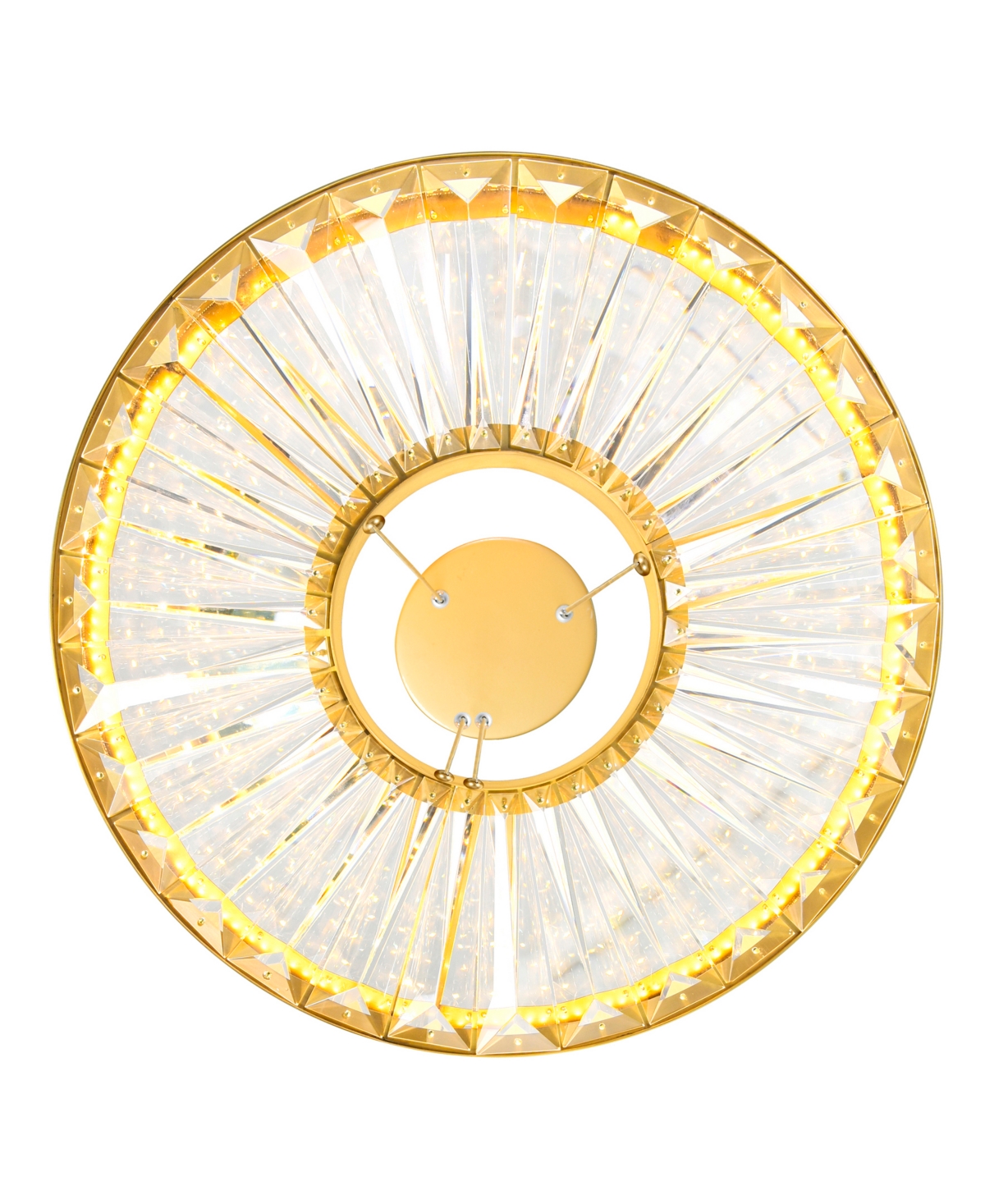 Cwi Lighting 4" Metal Bjoux Led Chandelier In Sun Gold