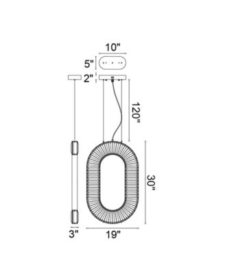 30" Metal Bjoux LED Chandelier