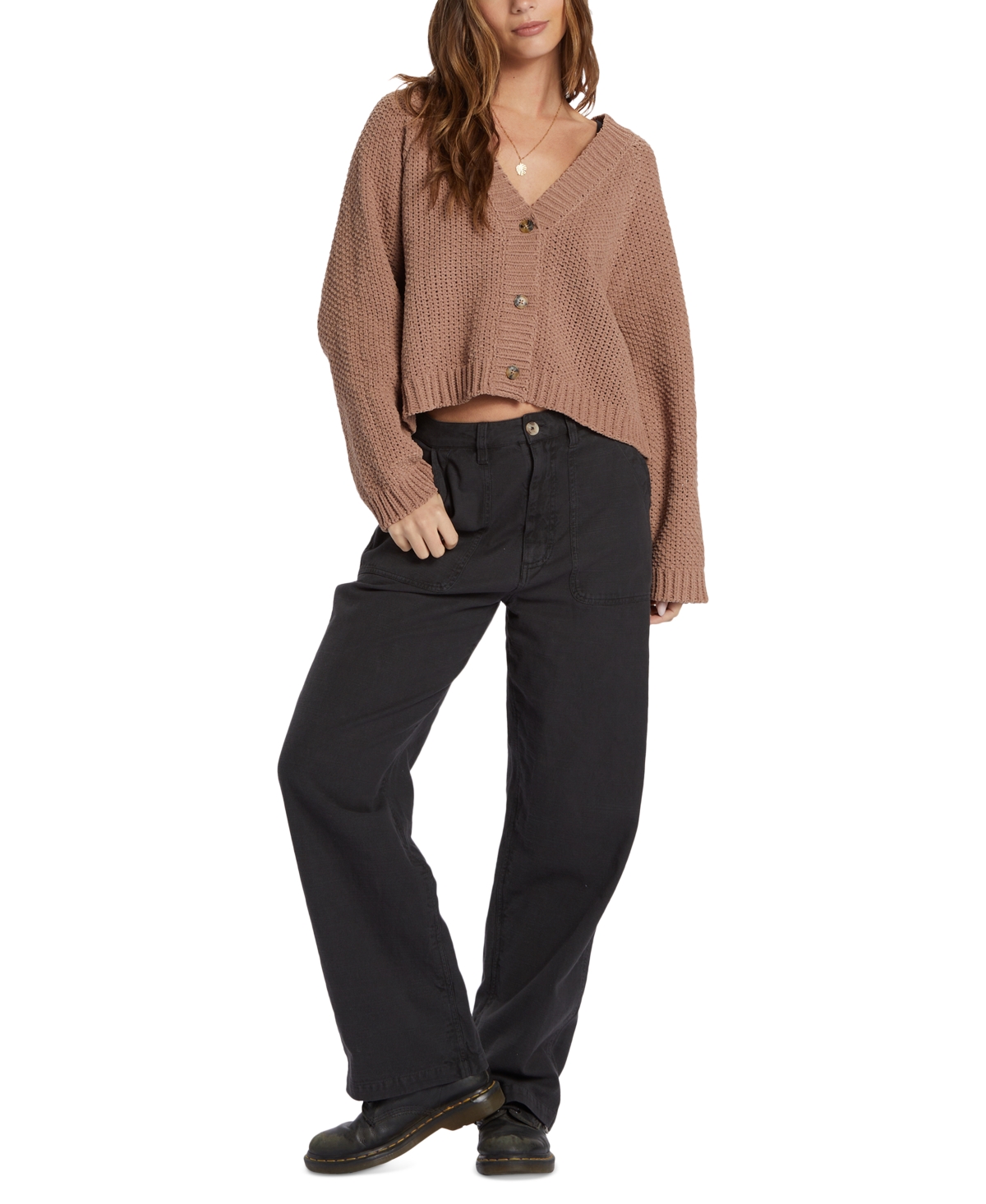 Billabong Juniors' Lennon Chenille Button-Front Cardigan
