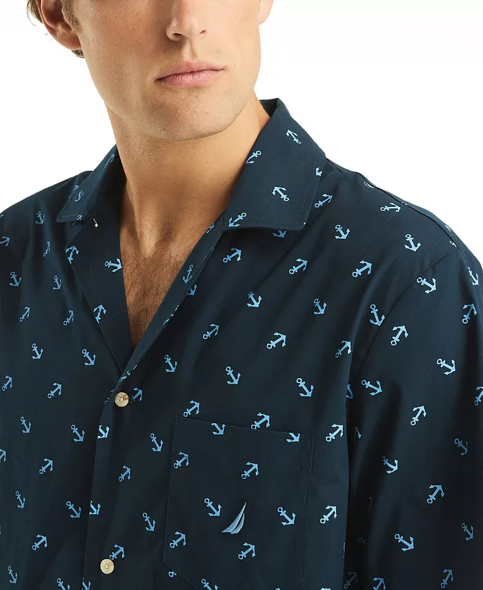 Men's Crafted Printed Camp Sleep Pajama Shirt - thumbnail 3