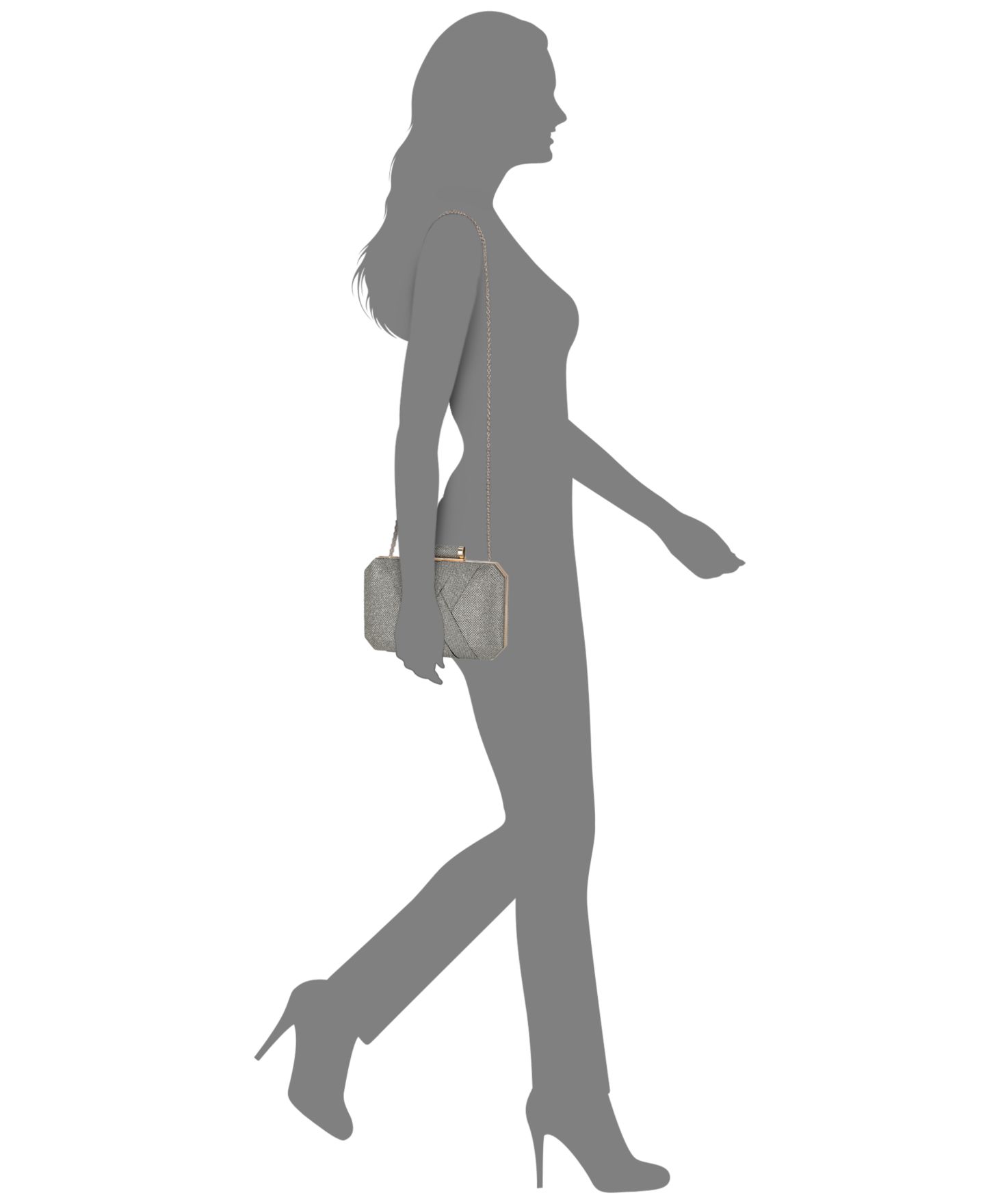 Женский клатч I.N.C. International Concepts Lindsayy XX Lurex Clutch, цвет: Чёрный / Золотой — фото 10