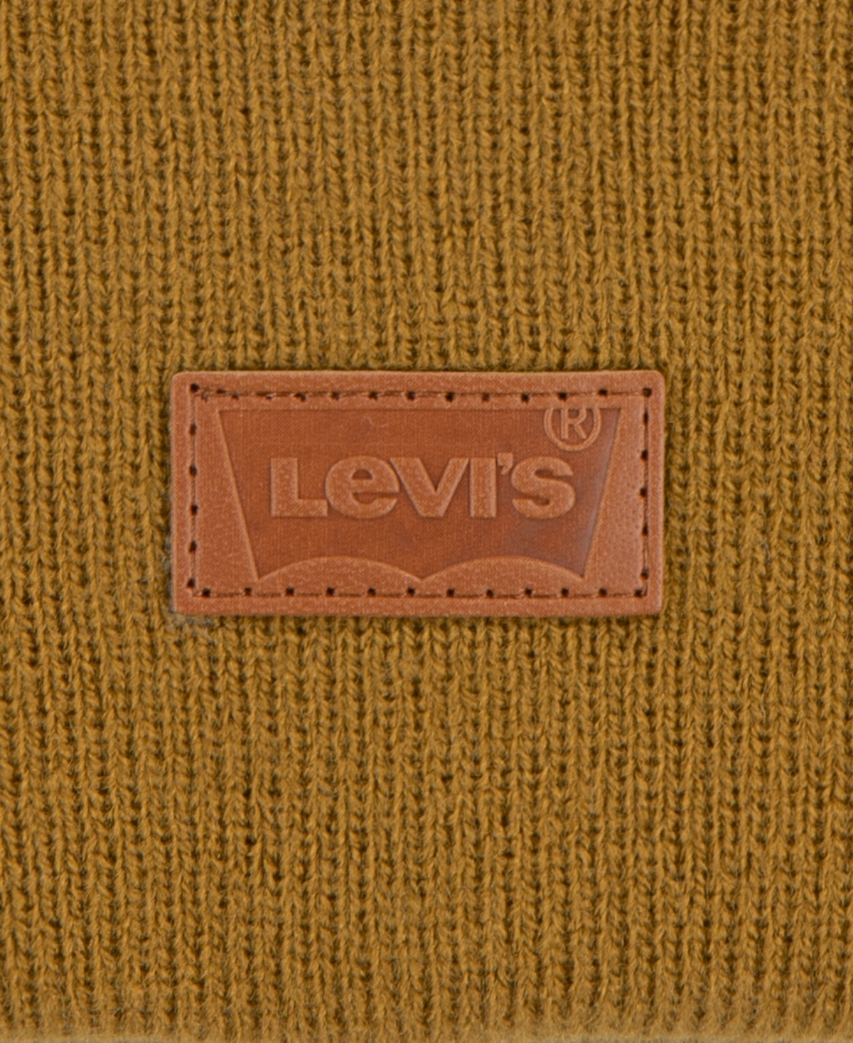 Levi's Big Boys Embossed Patch Beanie In Golden Brown