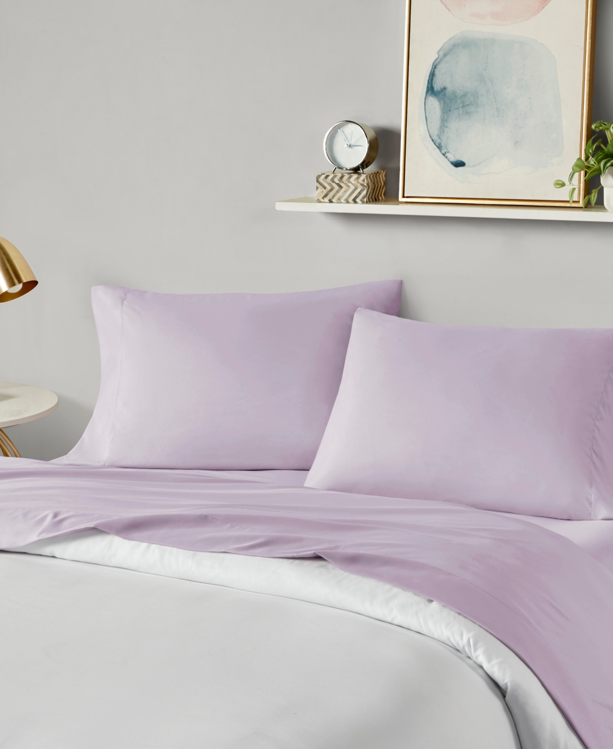 Intelligent Design Microfiber 3-pc. Sheet Set, Twin Xl In Lavender