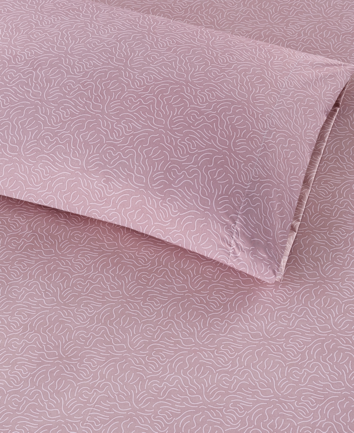 Intelligent Design Printed Microfiber 4 Piece Sheet Set, Queen In Blush Waves