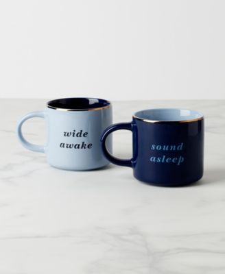 Wide Awake Sound Asleep Mugs, Set of 2