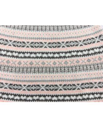 Toddler Long Sleeve Ribbed and Fair Isle Sweater Dress