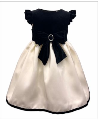 Blueberi Boulevard Baby Girls Bow Front Black White Special Occasion Dress Macy s