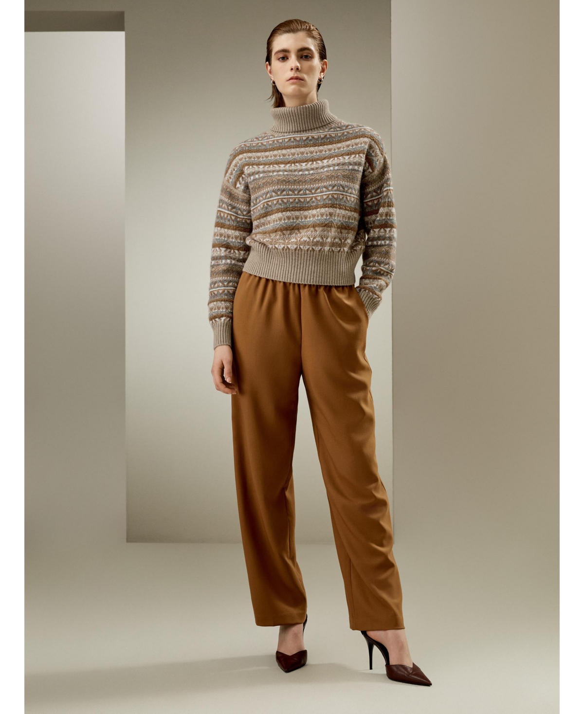 Lilysilk Women'sCashmere Pullover - Fair isle