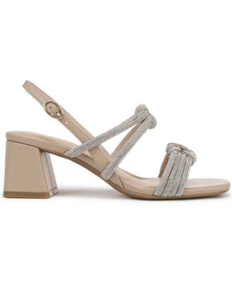 Women's Celeste Angled Block Heel Square Open Toe Dress Slingbacks