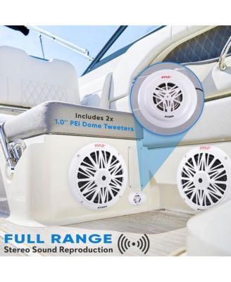 6.5" Marine Component Speakers, 2-Way, Waterproof, 200 Watt, White