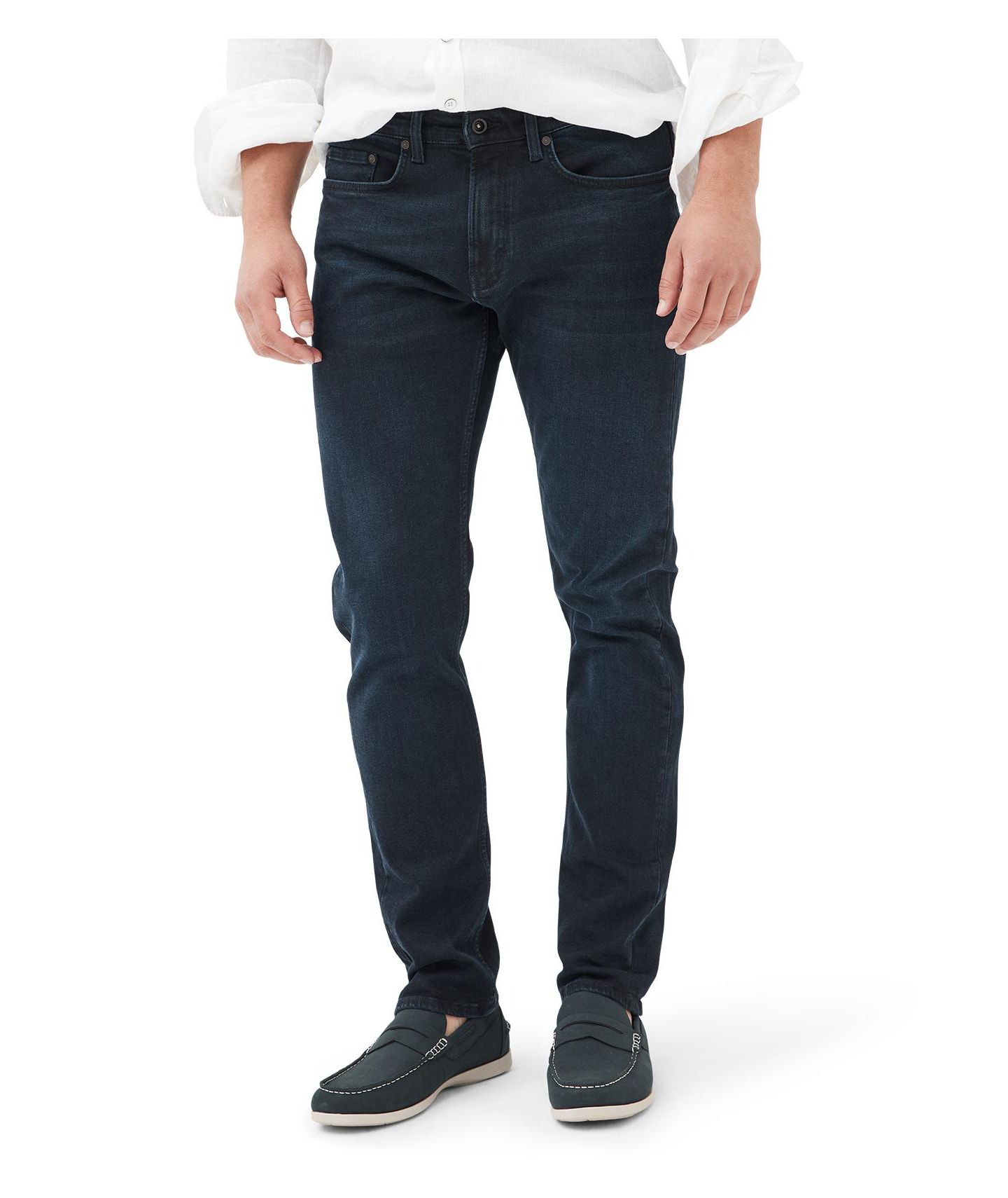 Мужские джинсы Rodd & Gunn Weston Straight Fit Denim Jeans, цвет: Синий чёрный — фото 1