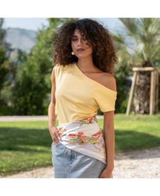 Melograno - Hand Rolled Silk Foulard for Women