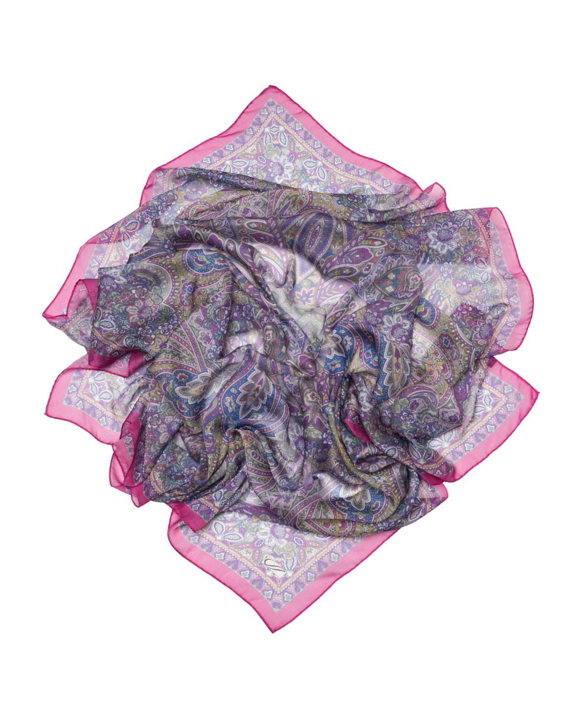 Helena - Large Silk Scarf for Women - Rust