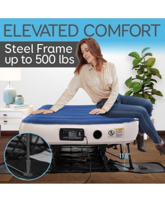 Premium Raised Airbed With Steel Frame and Built-In Pump (Twin)