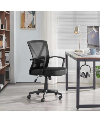 Mesh Office Chair Mid Back Desk Chair Adjustable Swivel Chair