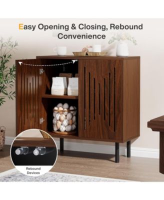  Sideboard Buffet Cabinet, Buffet Cabinet Sideboard Cabinet with Doors & Adjustable Shelves, Freestanding Accent Storage Cabinet