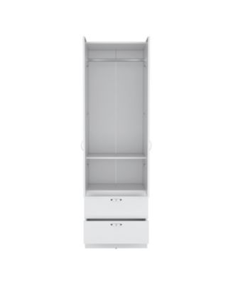 Vicco 76-Inch 2-Drawer 1-Shelf Hanging Rod Wardrobe Armoire