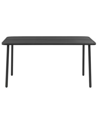 Patio Table Dark Gray 59.1"x35.4"x28.3" Steel