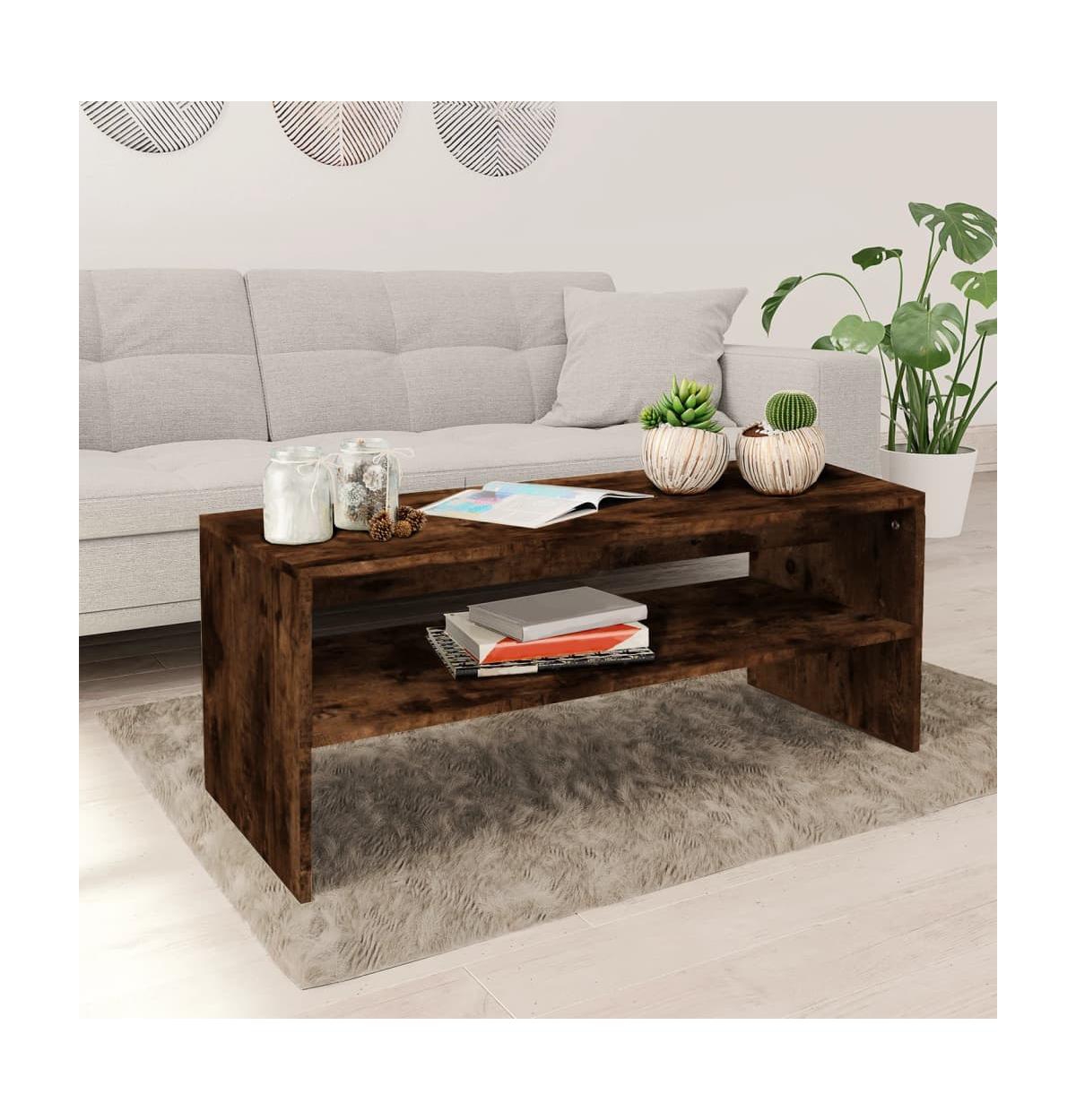 vidaXL Coffee Table Smoked Oak 39.4