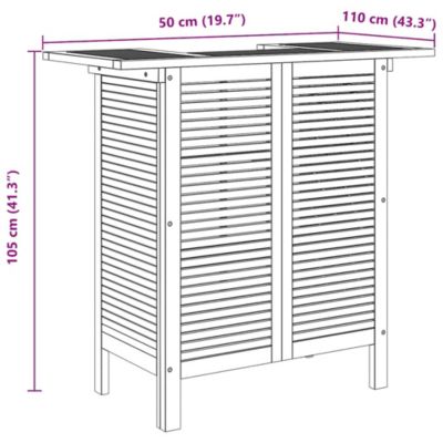 Bar Table 43.3"x19.7"x41.3" Solid Acacia Wood