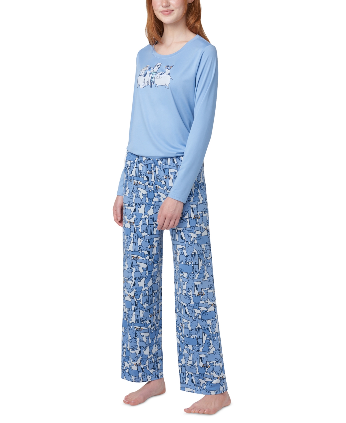 HUE WOMEN'S 2-PC. TIMELESS SOFT JERSEY PACKAGED PAJAMA SET 