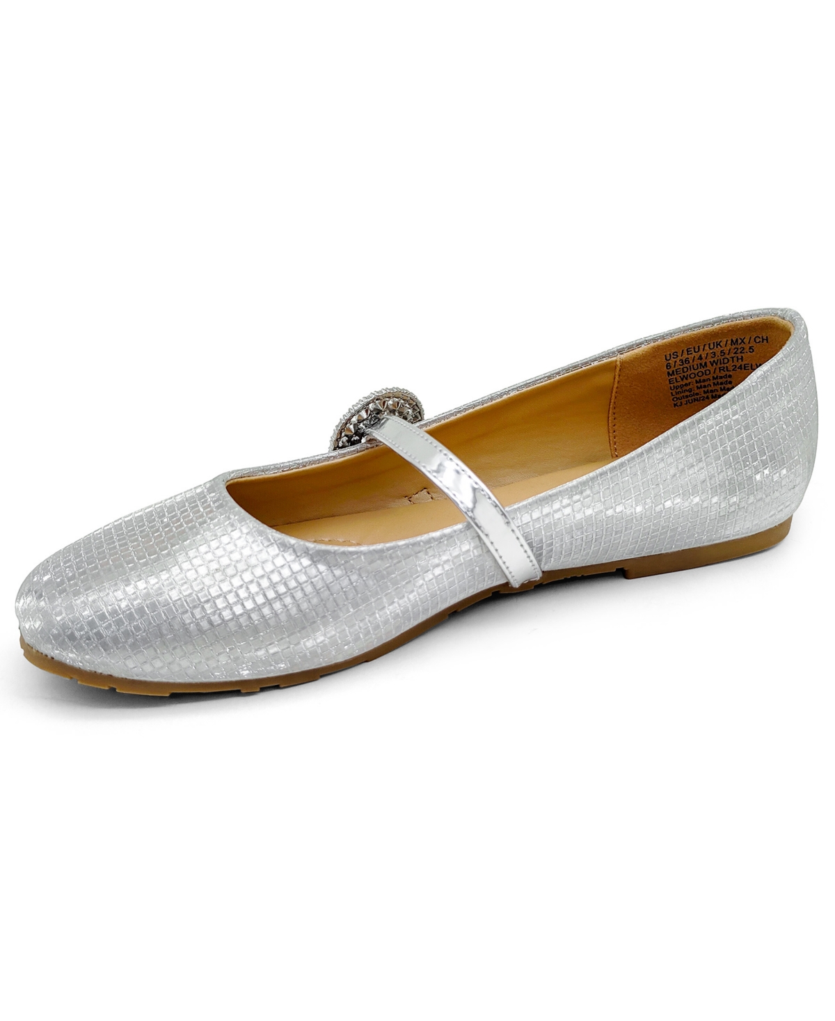 Kenneth Cole Reaction Women's Elwood Ballet Flats In Black Metallic
