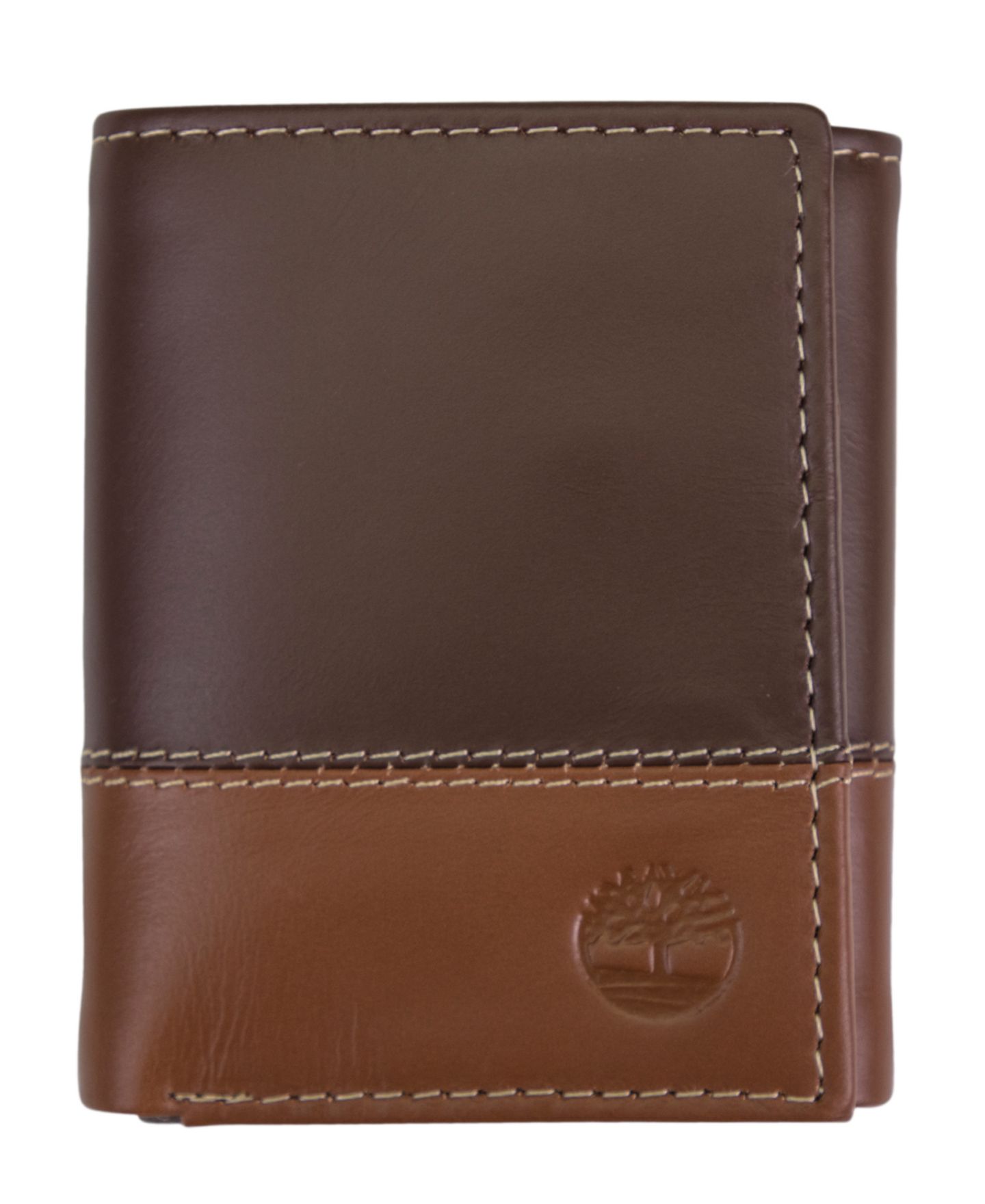 Мужской кошелёк Timberland Two-Tone Trifold Leather Wallet — фото 1