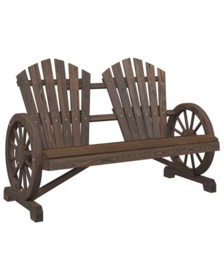 vidaXL Patio Adirondack Chair 2-Seater Solid Wood Fir - Macy's