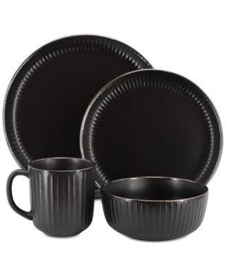 Leo 16 Pc. Dinnerware Set, Service for 4
