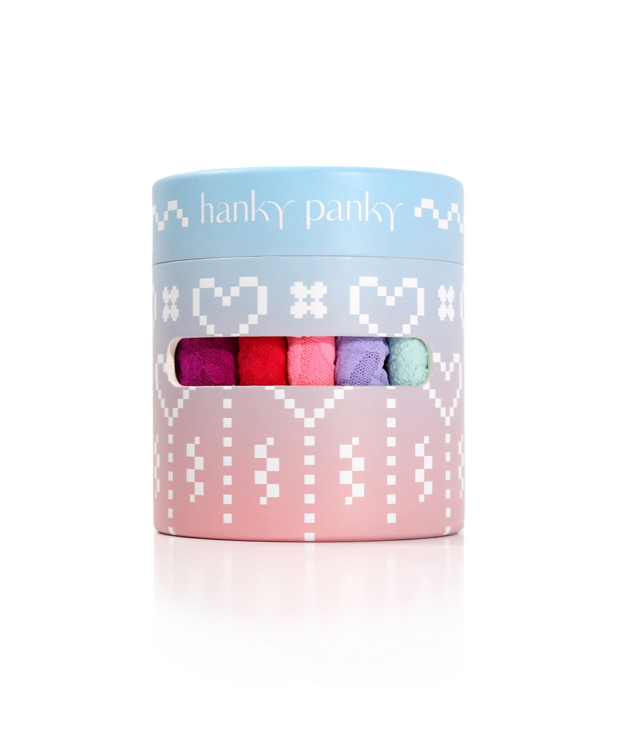 Hanky Panky Women's Holiday 5 Pack Low Rise Thong Underwear -Strawberry/Peachfizz/Hyaci