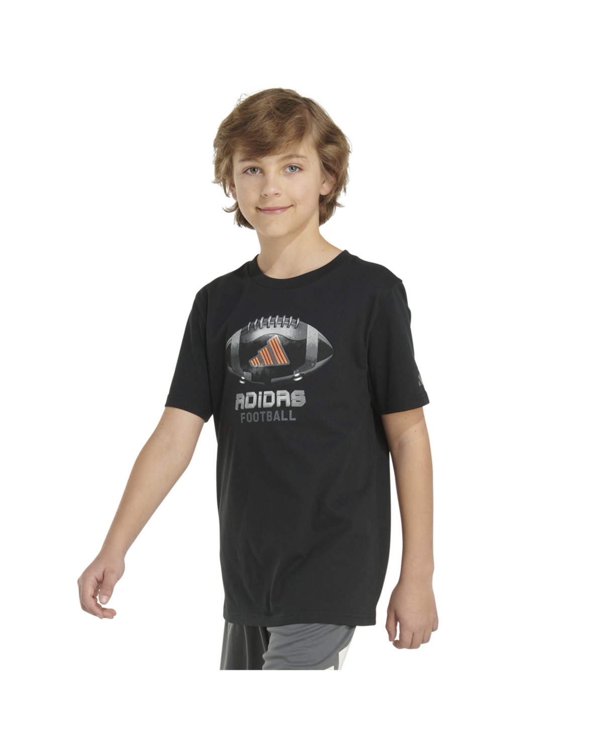 adidas Big Boys Short Sleeve Metal Football Tee