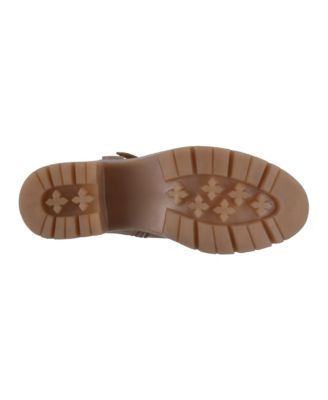 Women's Knox Buckle Lug Sole Block Heel Mid Calf Boots