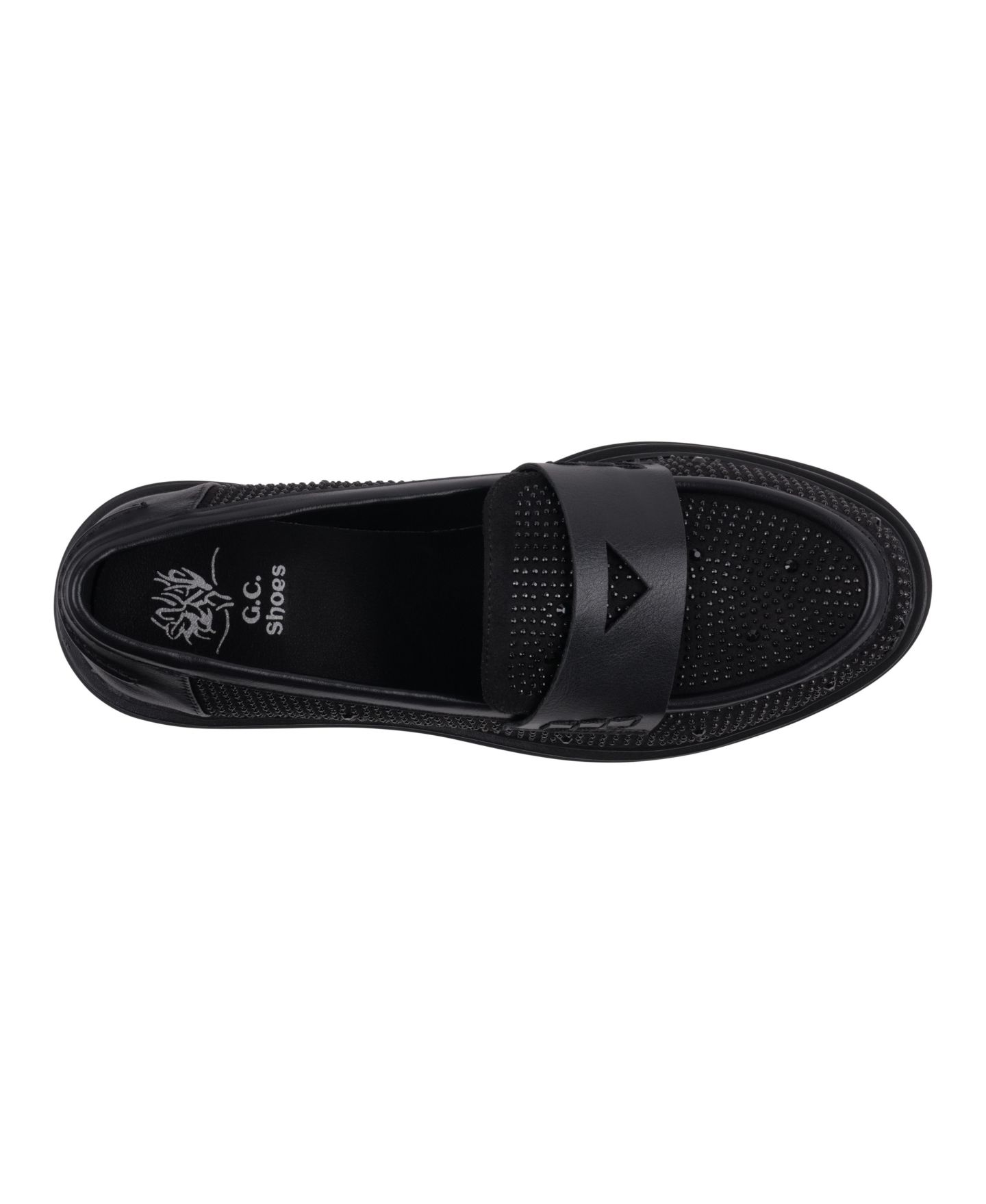Женские туфли GC Shoes Galen Embellished Lug Sole, цвет: Чёрный — фото 4