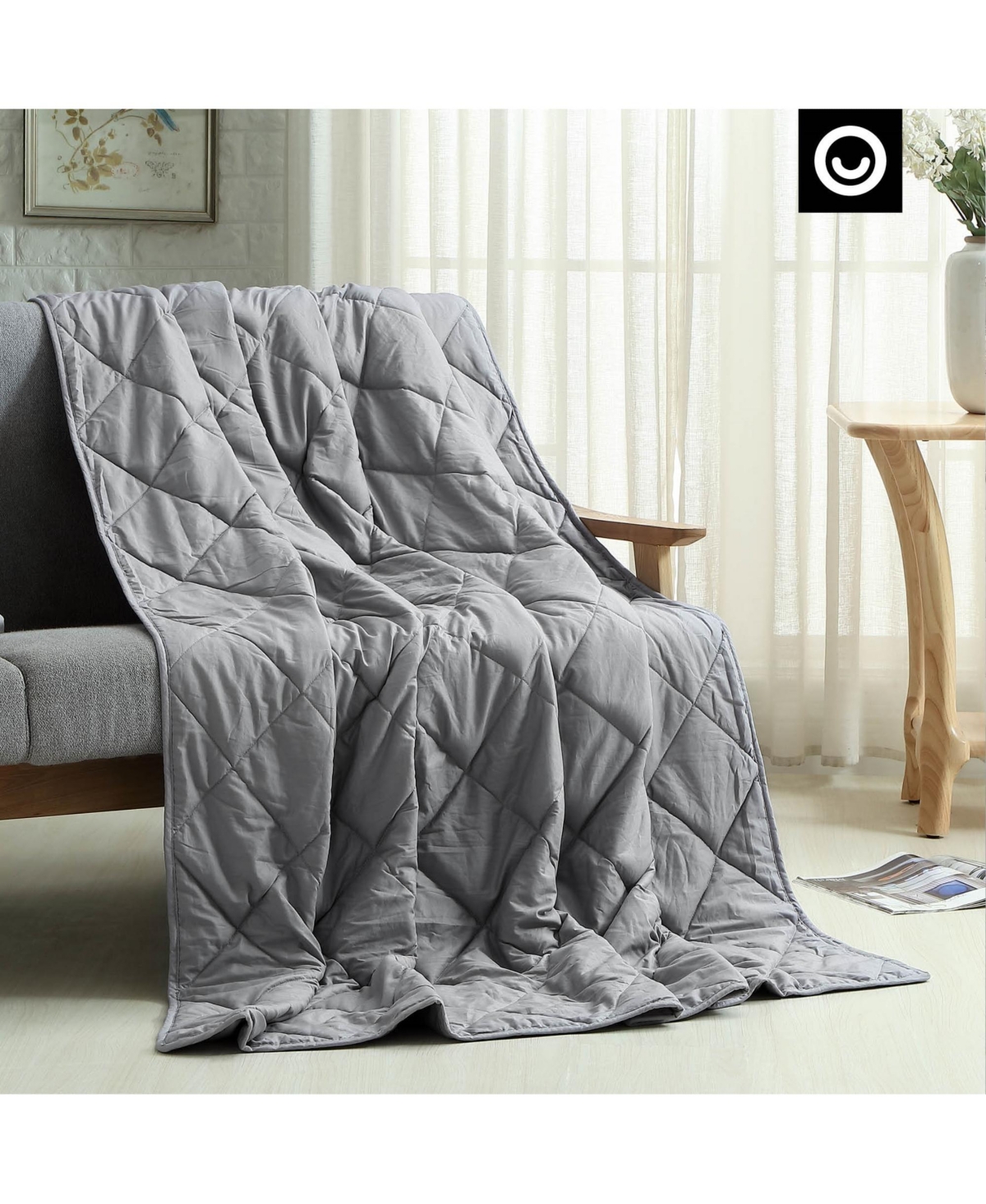 Cozy Tyme Davu 8 Pound Weighted Blanket Size - Grey 18 lbs