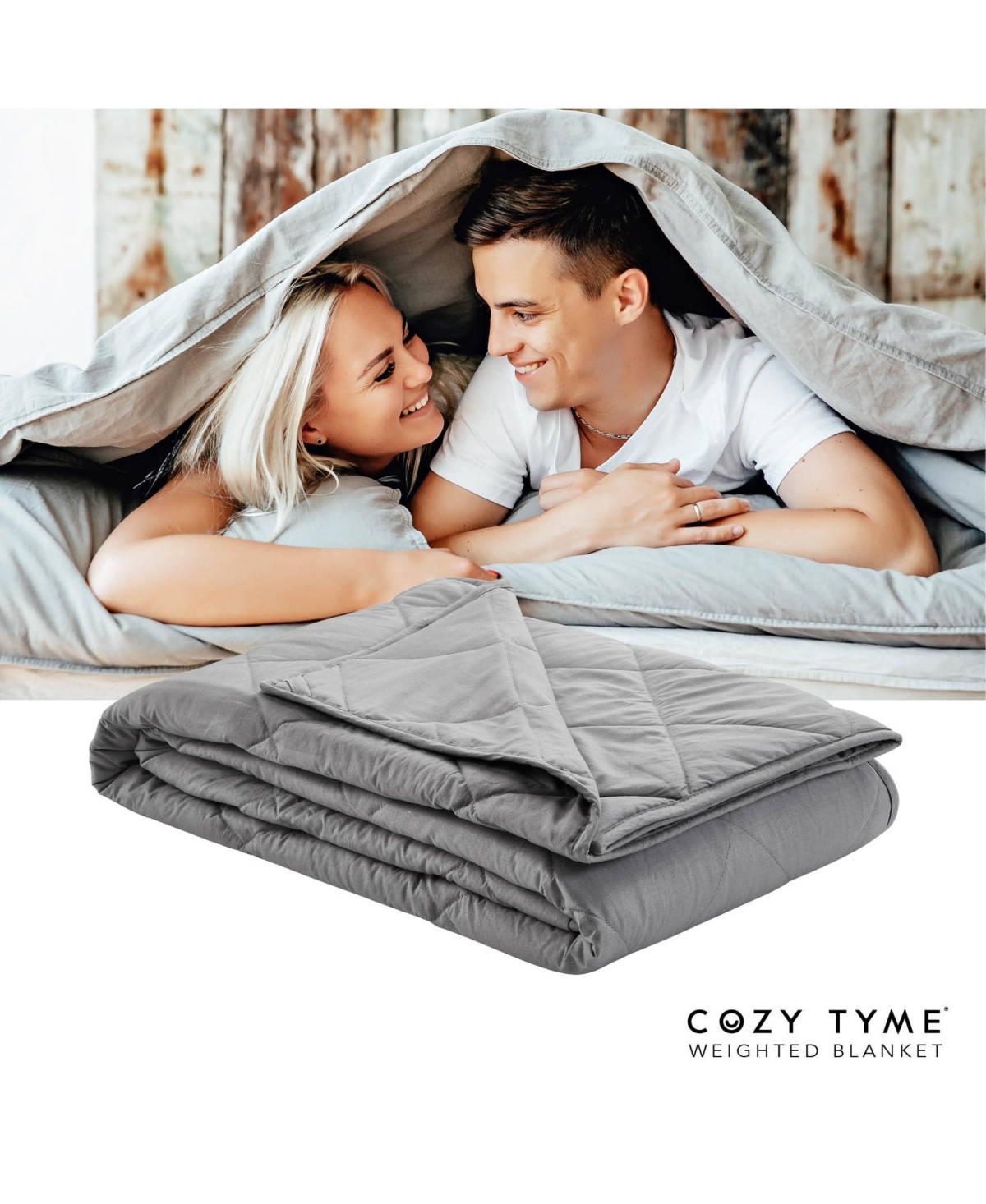 Cozy Tyme Davu 8 Pound Weighted Blanket Size - Grey 18 lbs