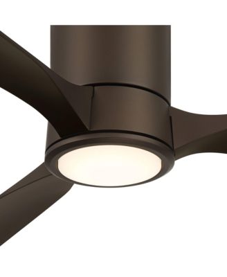 56 Inch 3 Blade LED Light with Remote Control Hugger Damp Rated Ceiling Fan