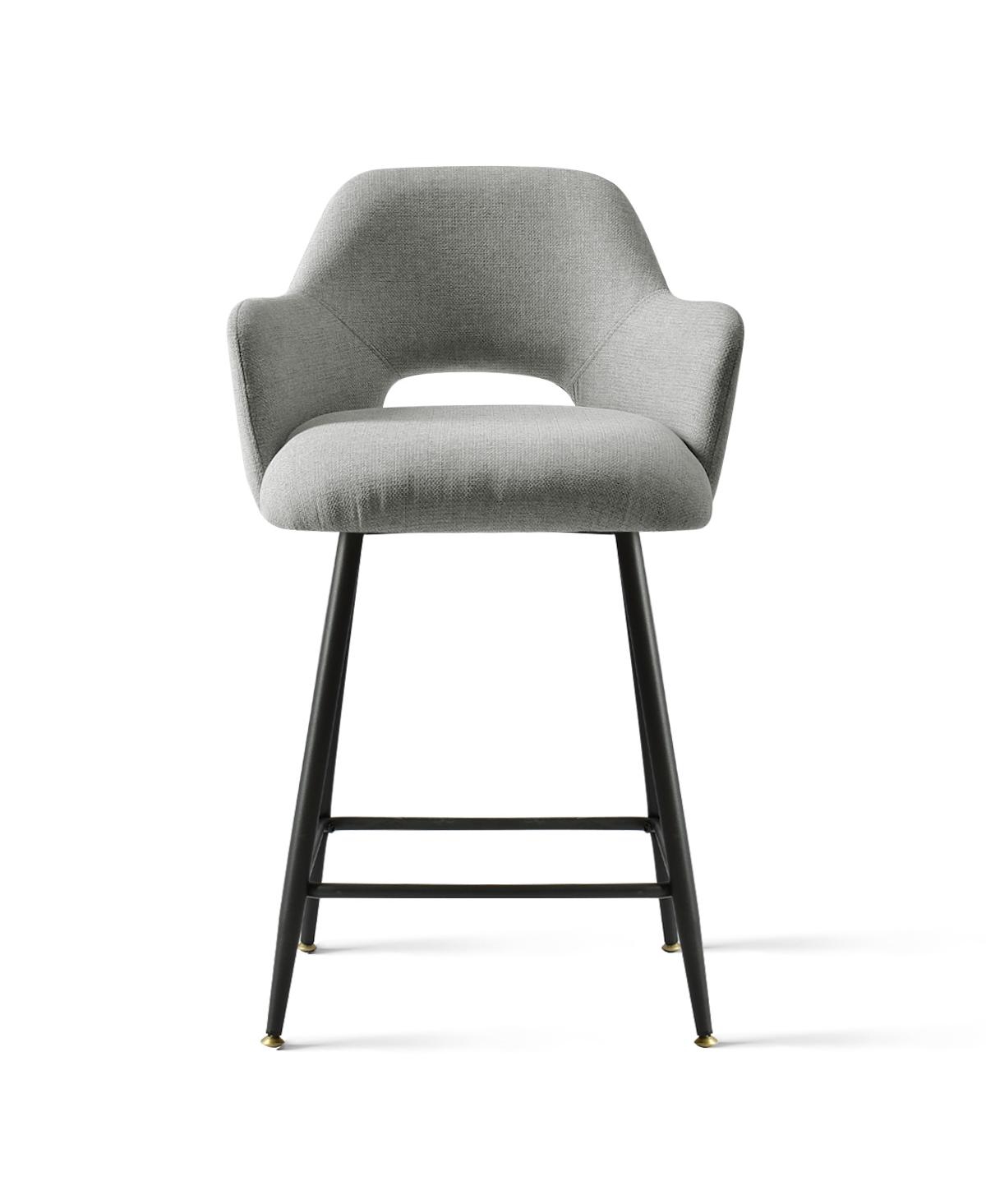 Maison Boucle Armrest Counter Stools Set of 2,Upholstered Counter Height Barstools with Back-Maison Boucle