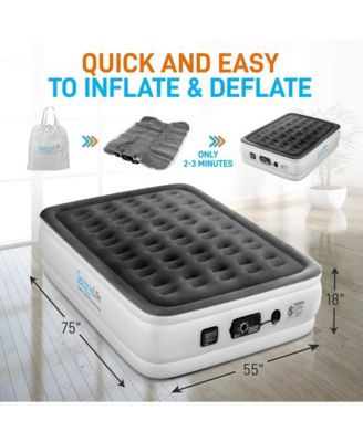 18" Full Premium Raised Airbed With Built-in Pump