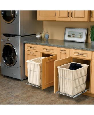 20'' Pullout Wire Basket Clothes Hamper, Chrome, HRV-1520 S CR