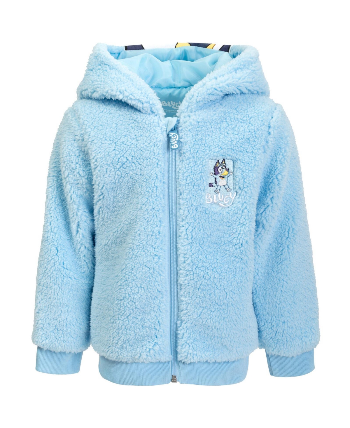 Bluey Toddler Boys Bingo Cozy Sherpa Zip Up Cosplay Hoodie