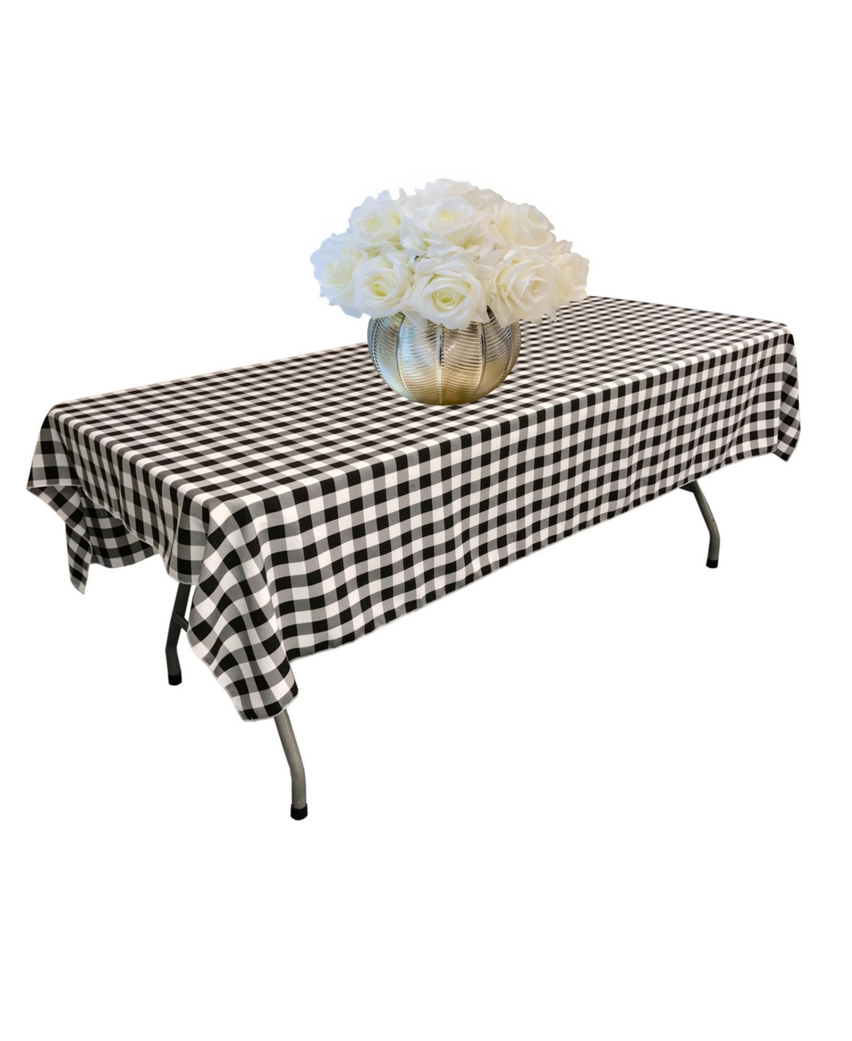 Slickblue Polyester Gingham Checkered Tablecloth – x 102 Inch Rectangular