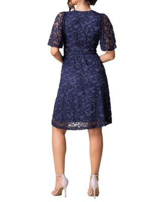 Women's Starry Sequin Lace V-Neck Cocktail Dress with Pockets