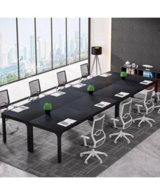 78.74-Inch Conference Table Set of 4, 13FT Conference Room Table, Large Rectangle Meeting Seminar Table Set for 12-16 Person, Long Business Tables