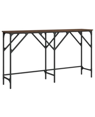Console Table Brown Oak 55.1"x11.4"x29.5" Engineered Wood