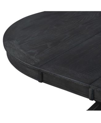 Retro Extendable Dining Table with 12-Inch Leaf for Functional Dining and Living Room Spaces