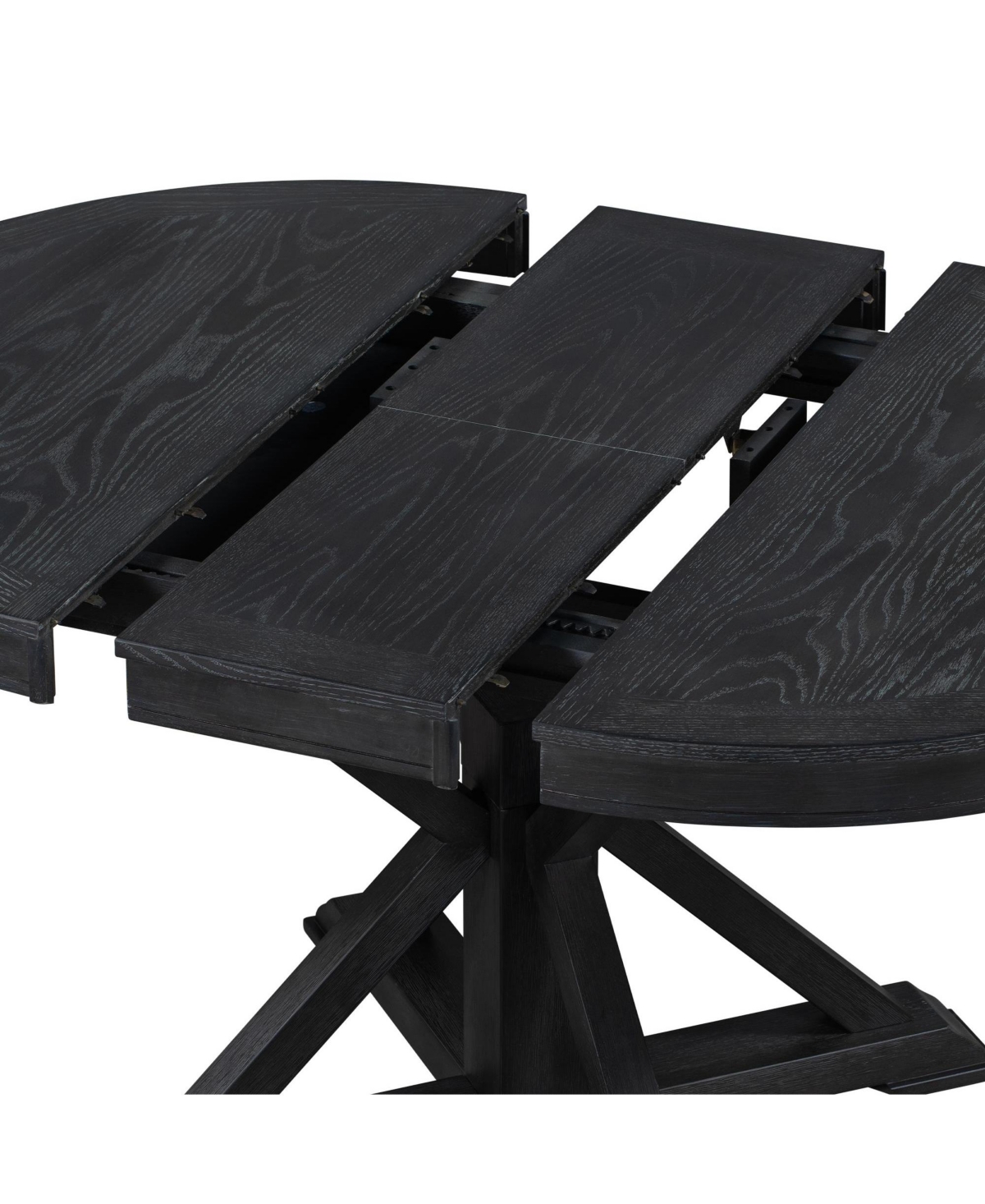 Slickblue Retro Extendable Dining Table with 12-Inch Leaf for Functional Dining and Living Room Spaces