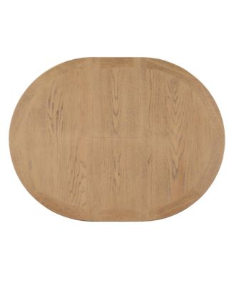 Retro Extendable Dining Table with 12-Inch Leaf for Functional Dining and Living Room Spaces