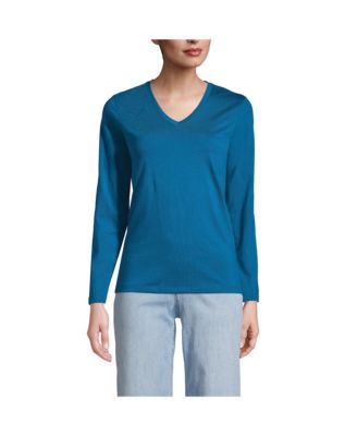 Women's Supima Cotton Long Sleeve V-Neck T-Shirt
