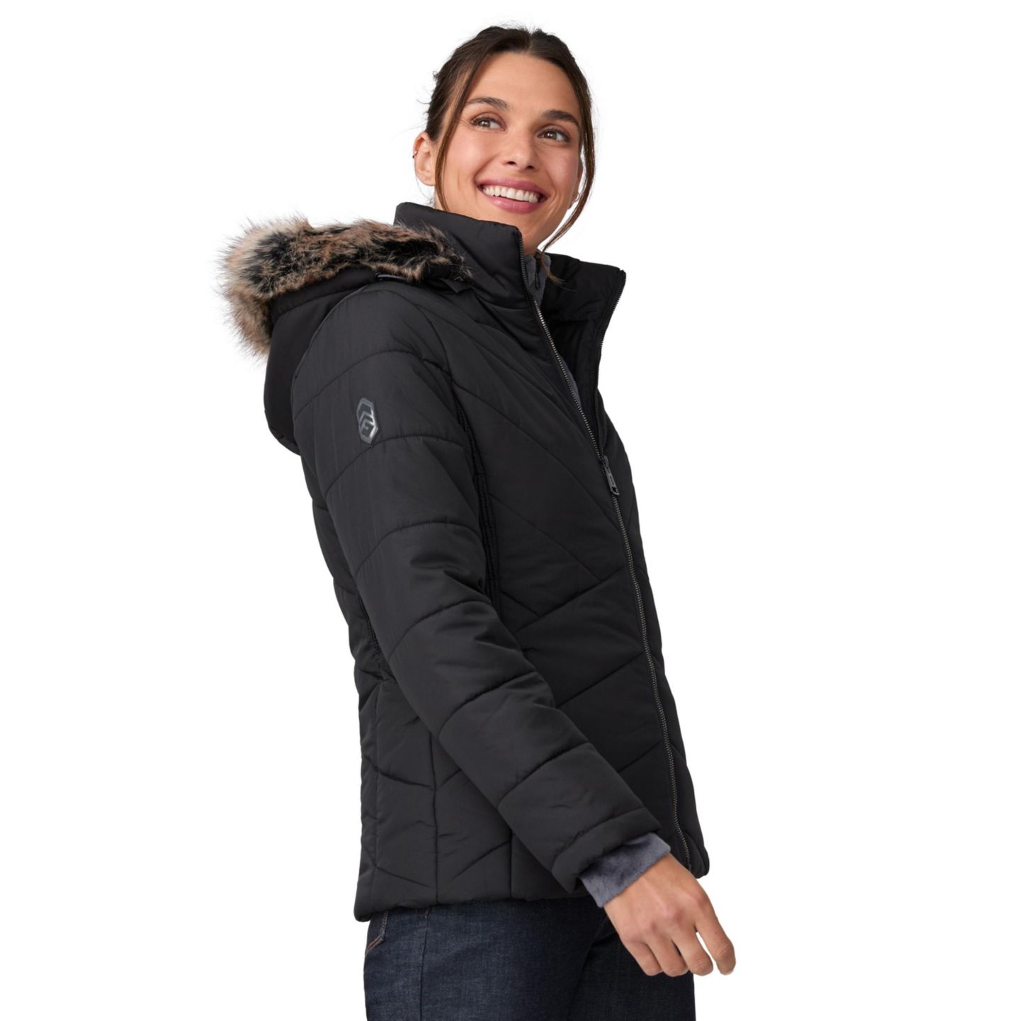 Женская куртка Free Country Brisk II Parka, цвет: Чёрный — фото 3